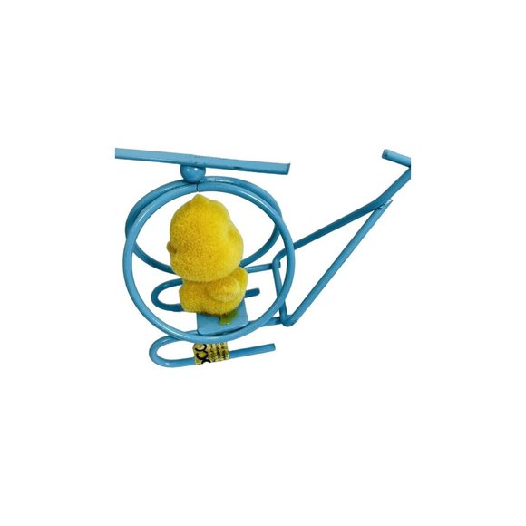 Lot of 3 Vintage Enesco Miniature Summer Chicks - Flocked Baby Duck Set - Picture 9 of 14